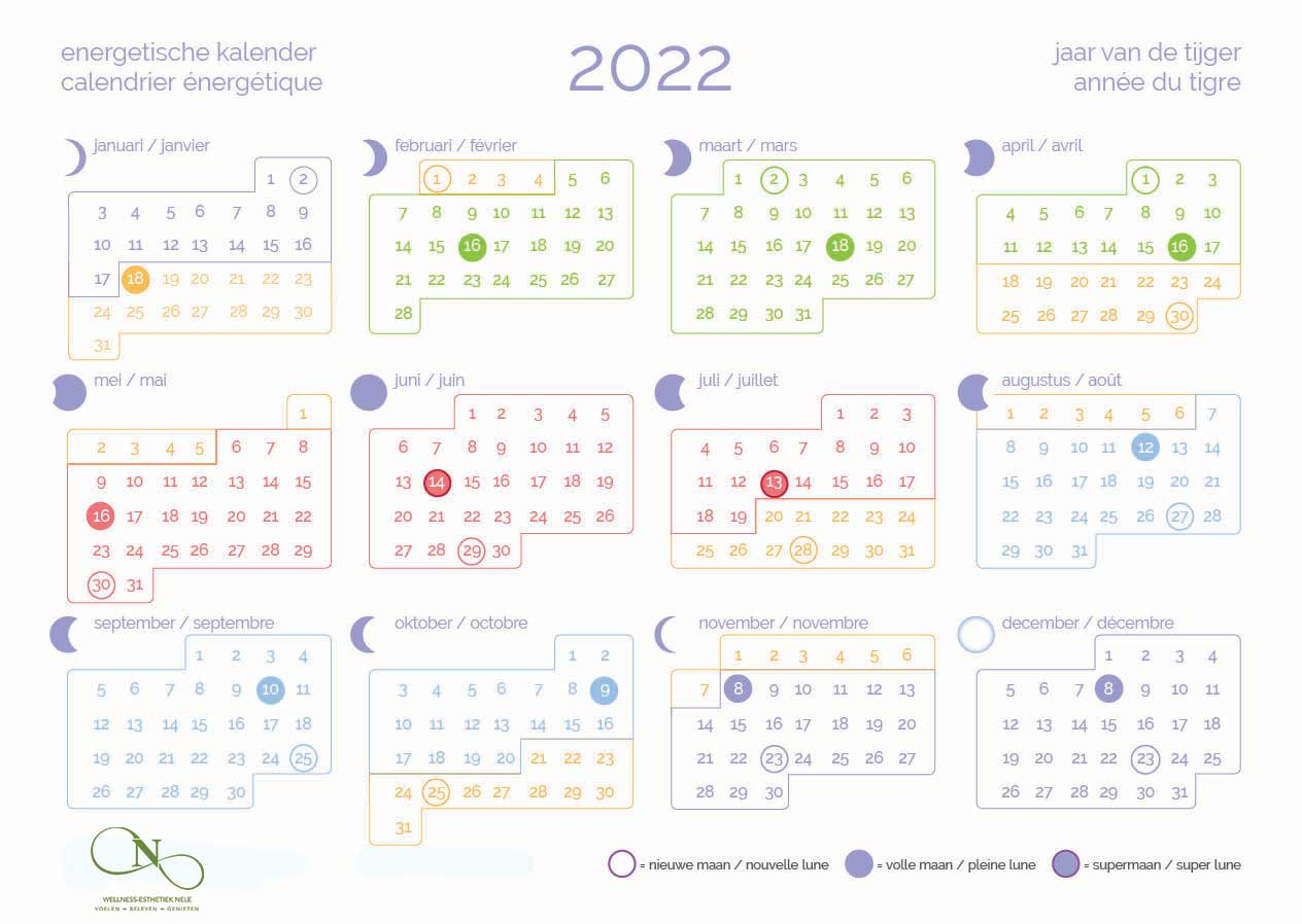 Energetische kalender 2022 PHYTO 5